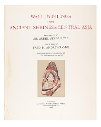 ANDREWS, FREDERICK HENRY. Wall Paintings from Ancient Shrines in Central Asia recovered by Sir Aurel Stein, K.C.I.E.  2 vols.  1948